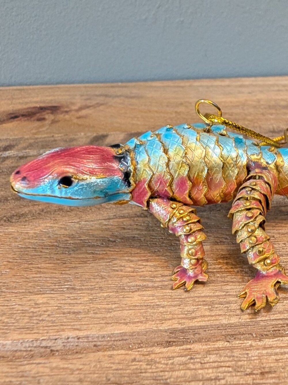 RARE Vintage Articulated Enamel Lizard Ornament Figurine – MINT
